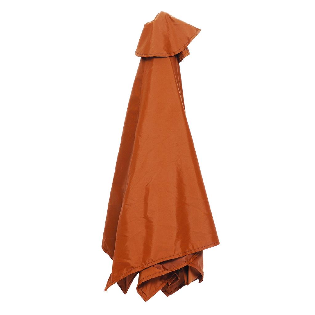 Outdoor Waterproof Umbrella Canopy Cover Hexagon Dustproof Cantilever Garden Banana Umbrella Shield Brown Sun Shelter