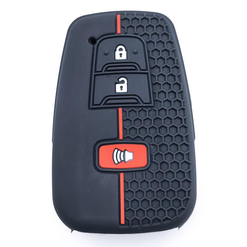 

Silicone Car Remote Key Case Cap Cover Shell Keychian Fob Holder For Toyota Camry Rav4 Highlander Avalon C-Hr Prius Corolla Gt86