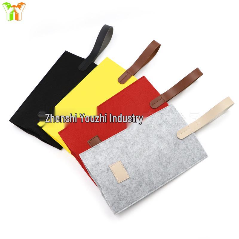 Portable 750ml Felt Wine Gift Bag - Handheld Alcohol & Beverage Storage