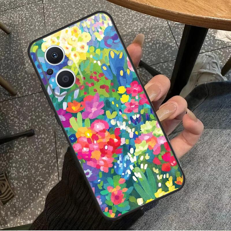 

Яркий Цветочный Рисунок Арт Для OPPO Reno 14F 13F 12F 11F 10 11 12 13 14 Pro 7 8 Lite 8T OPPO Find X5 X6 X8 X9 Pro Чехол OPPO Reno12 F