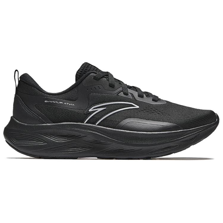 Anta Yichun Black Warrior Lightweight Thick Sole Mesh Shock Absorption Non-Slip Comfortable Rebound Low-Top Running Shoes Men Sneaker 912515513-5
