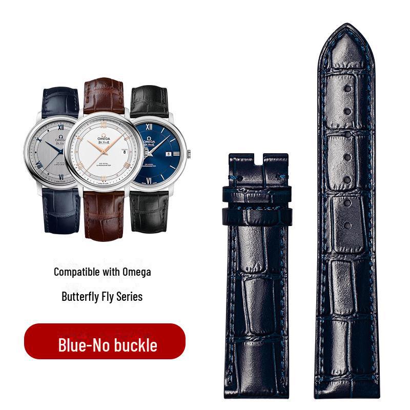 Omega Seamaster Genuine Leather & Bamboo Butterfly Strap - Men's & Women's Cowhide 20mm.