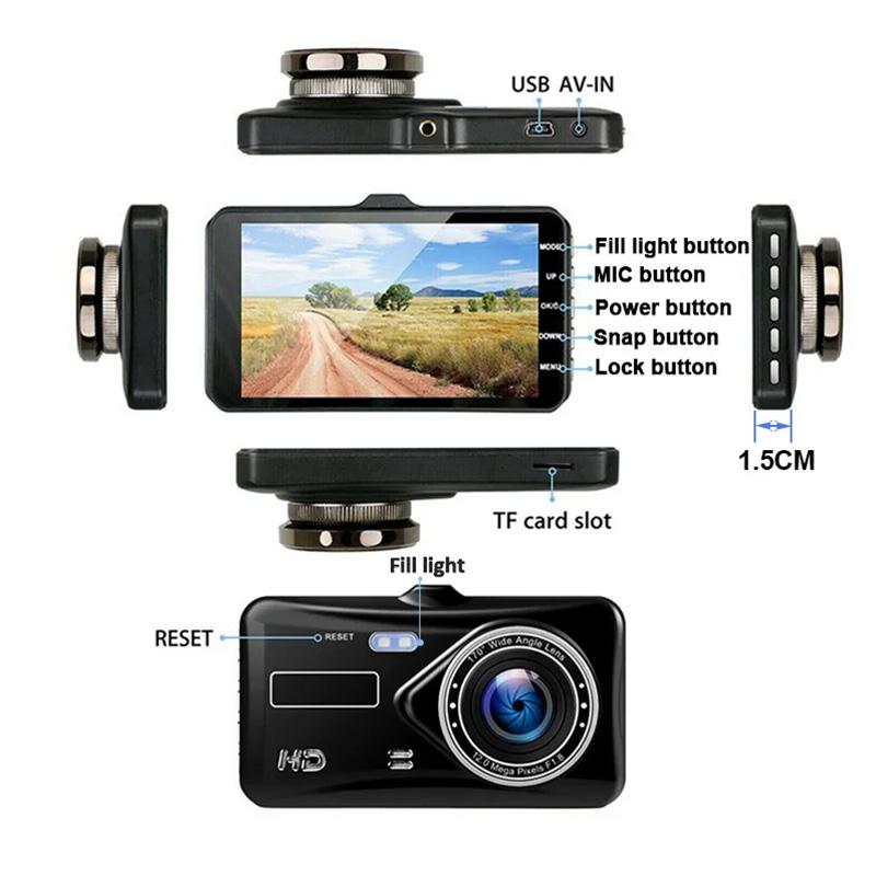 4-inch Touch Screen Car DVR 1080P Dash Cam for Cars Video Recorder Rear View Camera for Vehicle Night vision Car Assecories