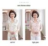 Elegant Summer Seven-Sleeve Printed Shirt for Mature Women, Stylish Lapel Thin Top