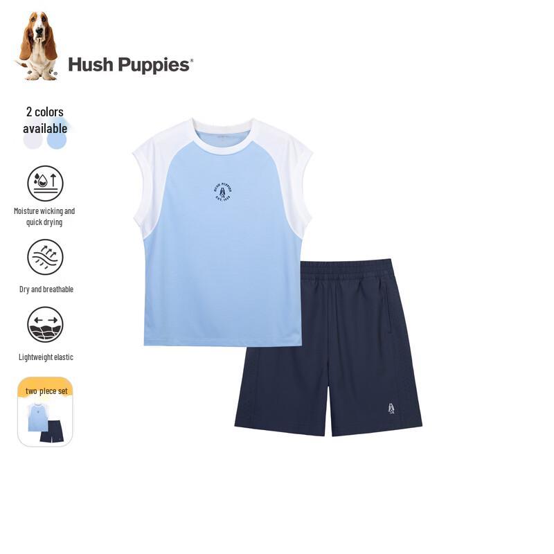 Летний комплект с коротким рукавом Hush Puppies для мальчиков, быстросохнущий 150