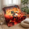 DOOMPrinted Flannel Blanket Cozy Skin-Friendly Warm Throw for Couch Bed Indoor Daily Use