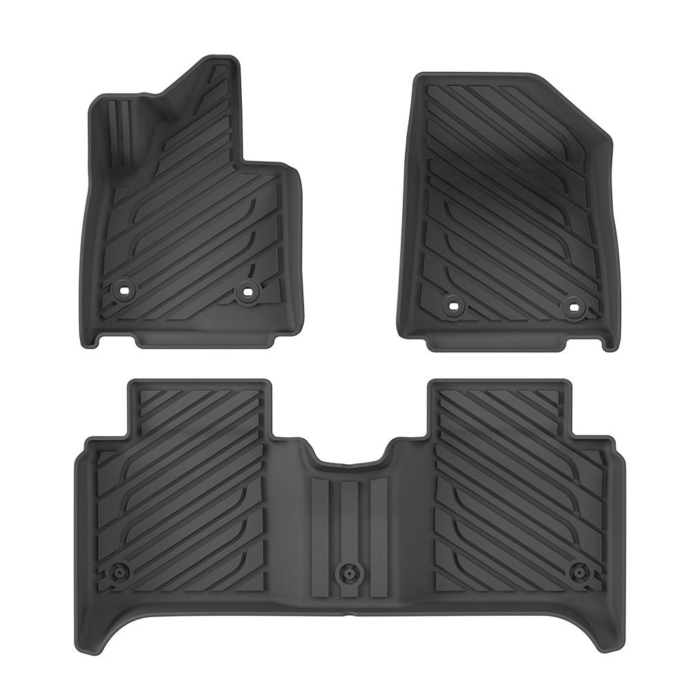 LUCKEASY for Lynk & Co 02 2025 Car Floor Mats Cargo Liner Trunk Pad TPE 3D Foot Mat Waterproof Odorless Tray Set BLACK