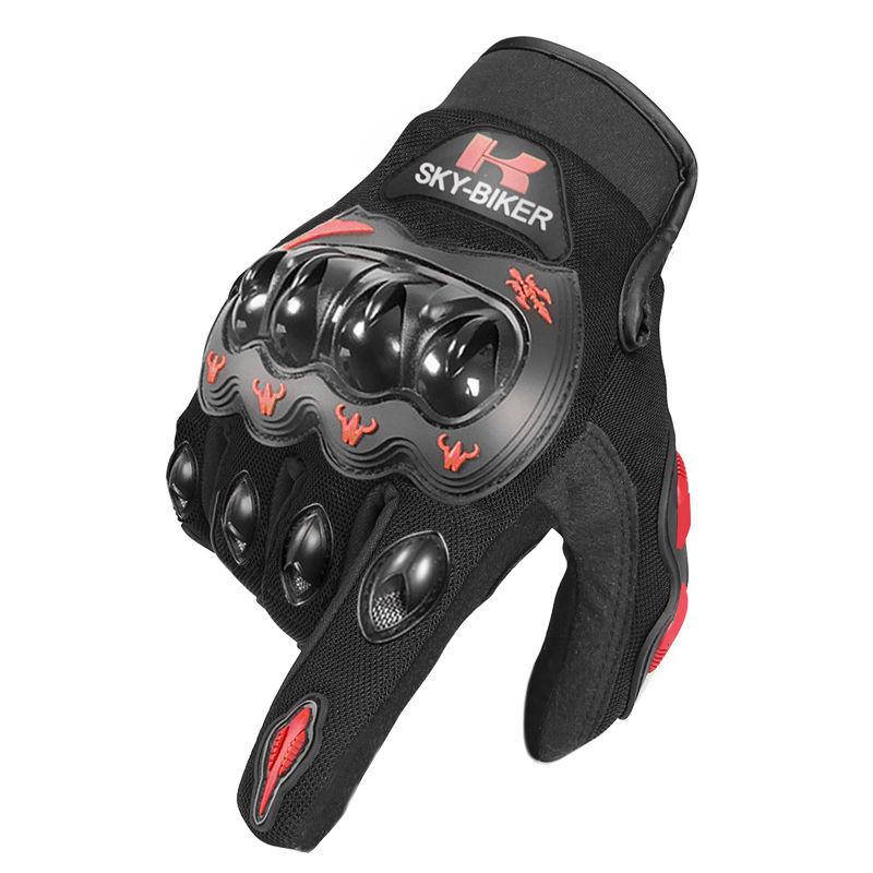 Outdoor Motorcycle Riding Gloves Palm Silicone Anti Slip Wrist Adjustable Gloves Touch Screen Off-road Riding Sports Equipment