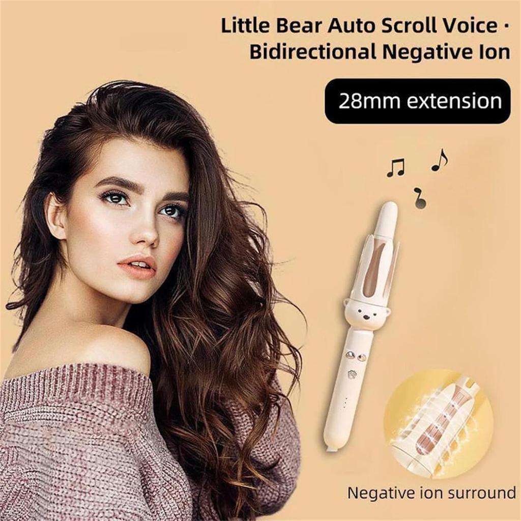 Automatic Negative Ion Curling Iron,28mm Negative Ion Fully Automatic Curling Iron, 3 Levels of Temperature Adjustment.