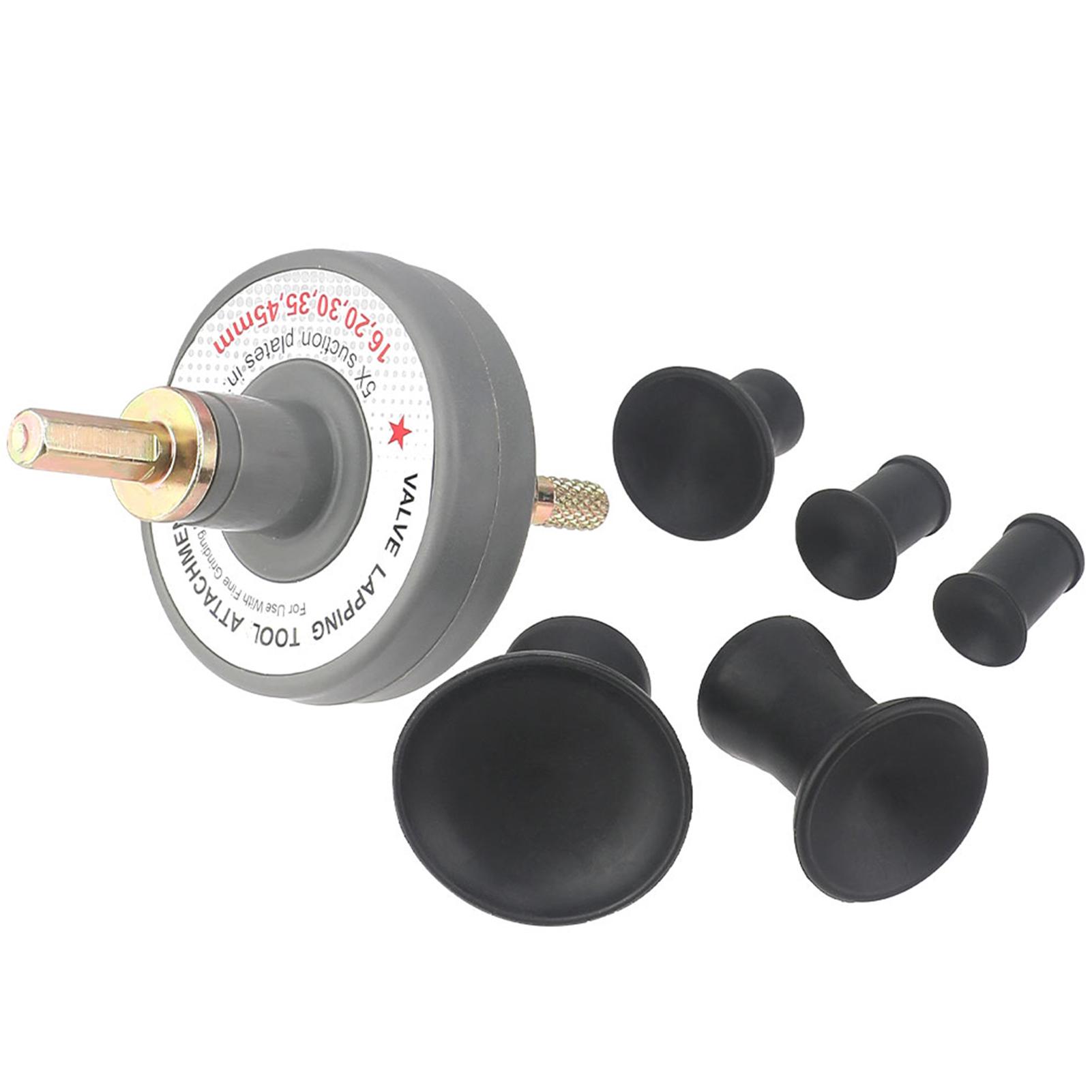 Igeteck Unisex Valve Lapping Tool Kit, Valve Lapping Attachment Tool For Drill Small Engine Valve Lapper Kit With 5 Suction Plates