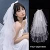 Wedding Veil Bridal Headwear Simple Elegant Soft Tulle Headpiece for Registration Ceremony Engagement And Bride's Gown