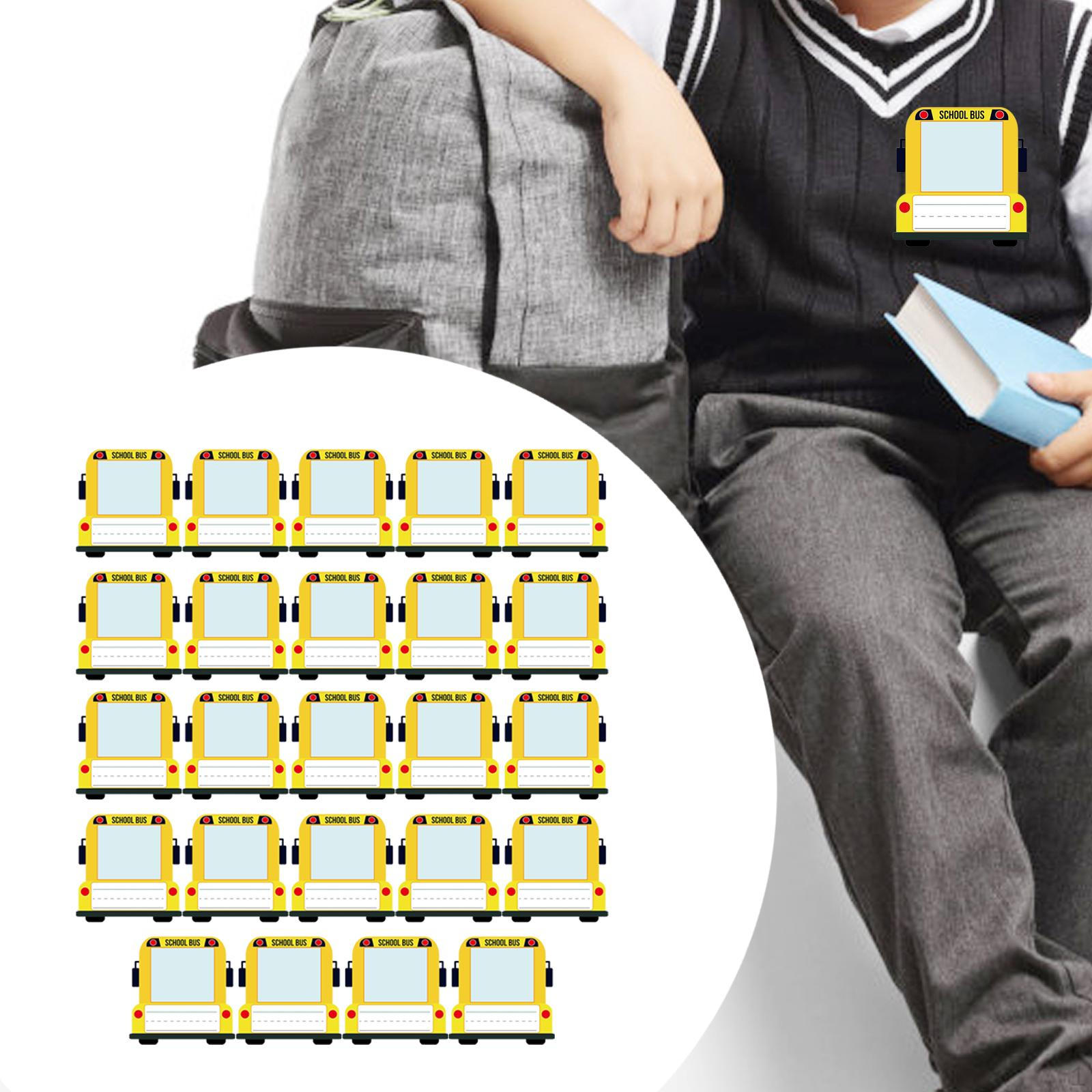 

24x Kids Photo Nameplates for Desk, Desk Name Tags Self Sticky Classroom Must Haves Cute Write