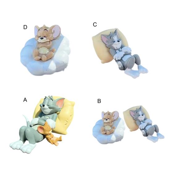 T-ом І Джеррі Смоляна Фігурка Милий Сплячий Автомобіль Кіт Миша Декор Панелі Приладів Настільний Орнамент Колекційний Мультяшний Персонаж для Автомобіля Дому