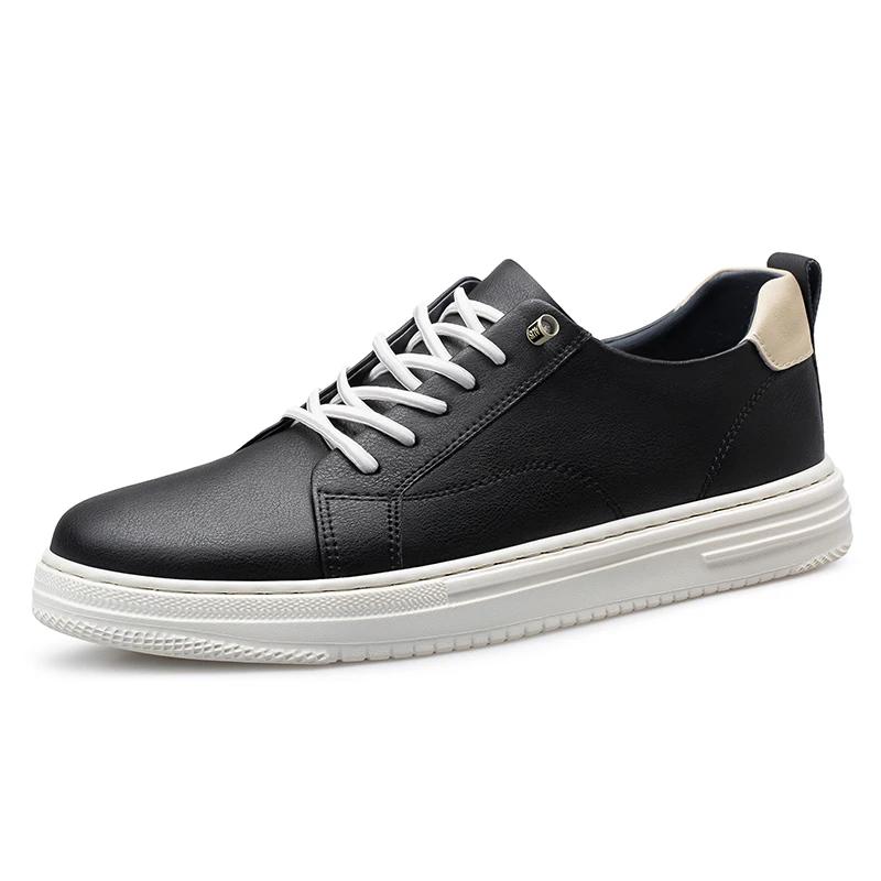 Fashion Men's Genuine Casual Shoes Handmade Leather Black Business Shoes for Men Comfort Classic White Luxury Shoes Mocasines Hombre