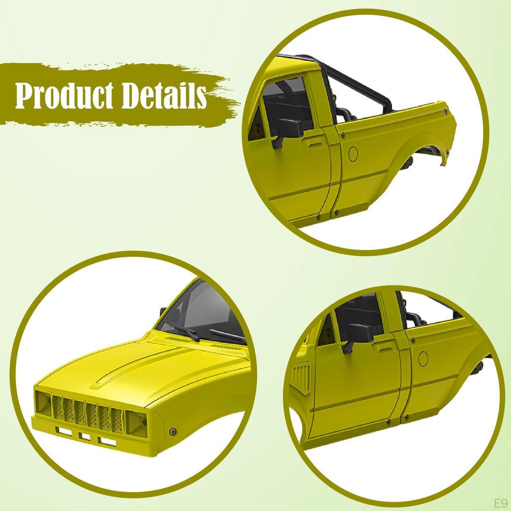 Pickup Hard Assembly RC Crawler Accessory Heavy Duty Construction Sturdy Parts for 1/24 Model Car