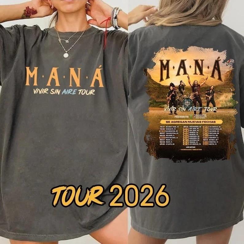 Mana Tour 2026 T-Shirt  Music Tour Concert Tee XXXL
