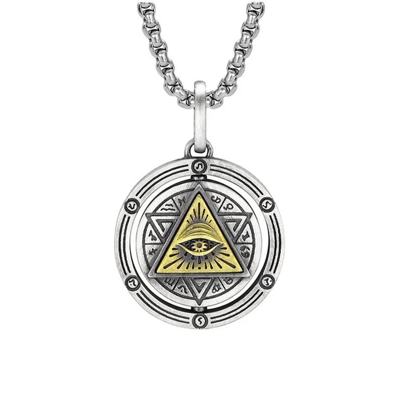 Exquisite Altes Ägyptisches Götterauge Horus Halskette Dreieckiges Auge Anhänger Schmuck Geeignet Für Männer Und Frauen Schmuck