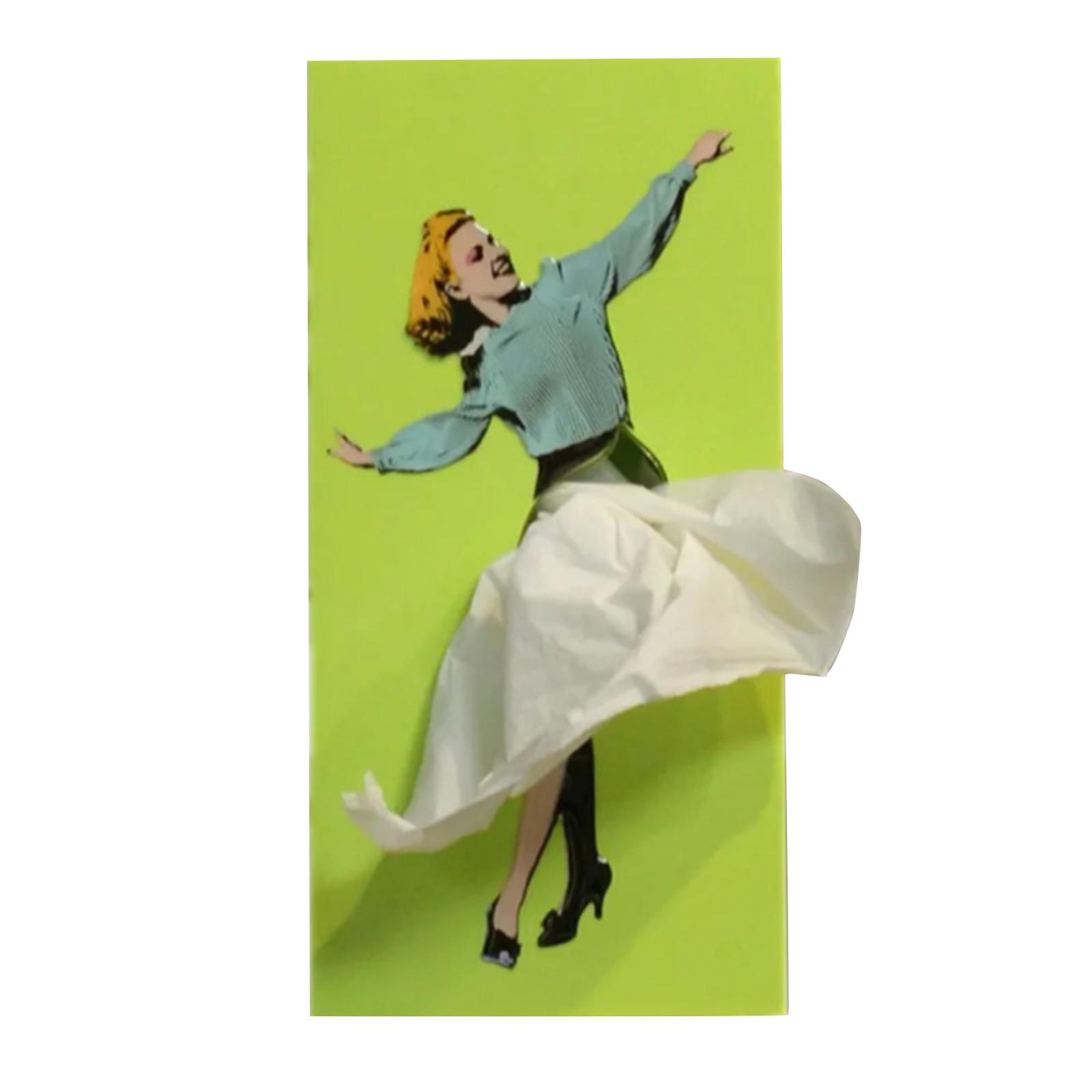 

Деревянная коробка с салфетками Мэрилин, бумажное украшение для стола One Size зелёный