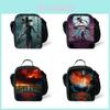 Stranger Things Insulated Lunch Box Bag Durable Oxford Backpack For Outdoor Picnic And Beach With Smooth Zipper