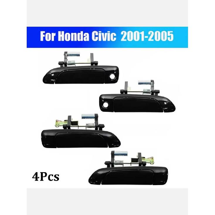 4Pcs Of Front And Rear Exterior Door Handles Suitable For Honda Civic 2001 2002 2003 2004 2005 Car Exterior Door Handles 4Pcs