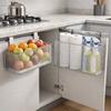 Carbon Steel Kitchen Hanging Basket Wall Mounted No-Drill Seasoning Organizer Space Saving Cabinet Hanging Organizer Bathroom