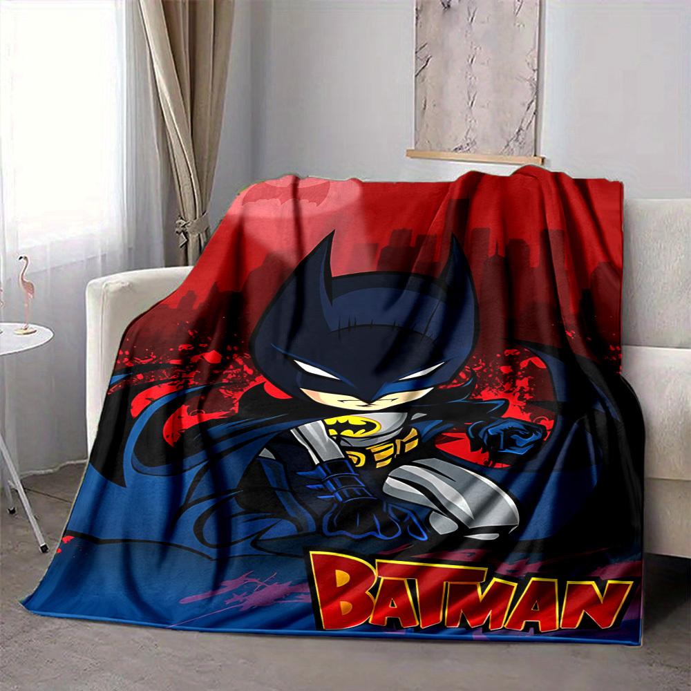 1pc Batman Night City Flannel Throw Blanket - HD Printed Lightweight Soft Warm All-Season Blanket for Sofa, Bed, Travel141