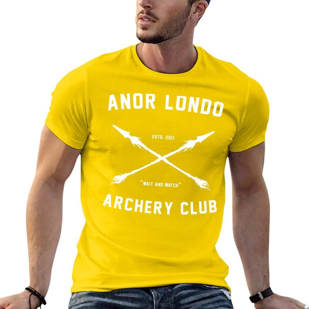 ANOR LONDO ARCHERY CLUB T-Shirt man clothes vintage plain black t shirts for men