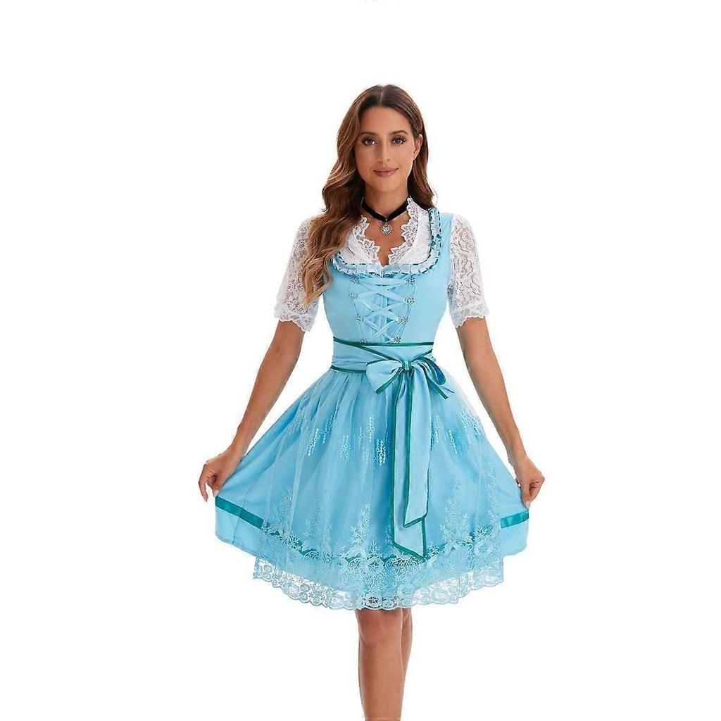 Oktoberfest Costumes Women Dirndl Dresses 4 Pcs German Oktoberfest Dress Bavarian Dress