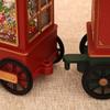 Christmas Glowing Music Box with Snowfall Effect Train Engine Music Box Ornament Xmas Gift for Countertop Festive Party Supplies