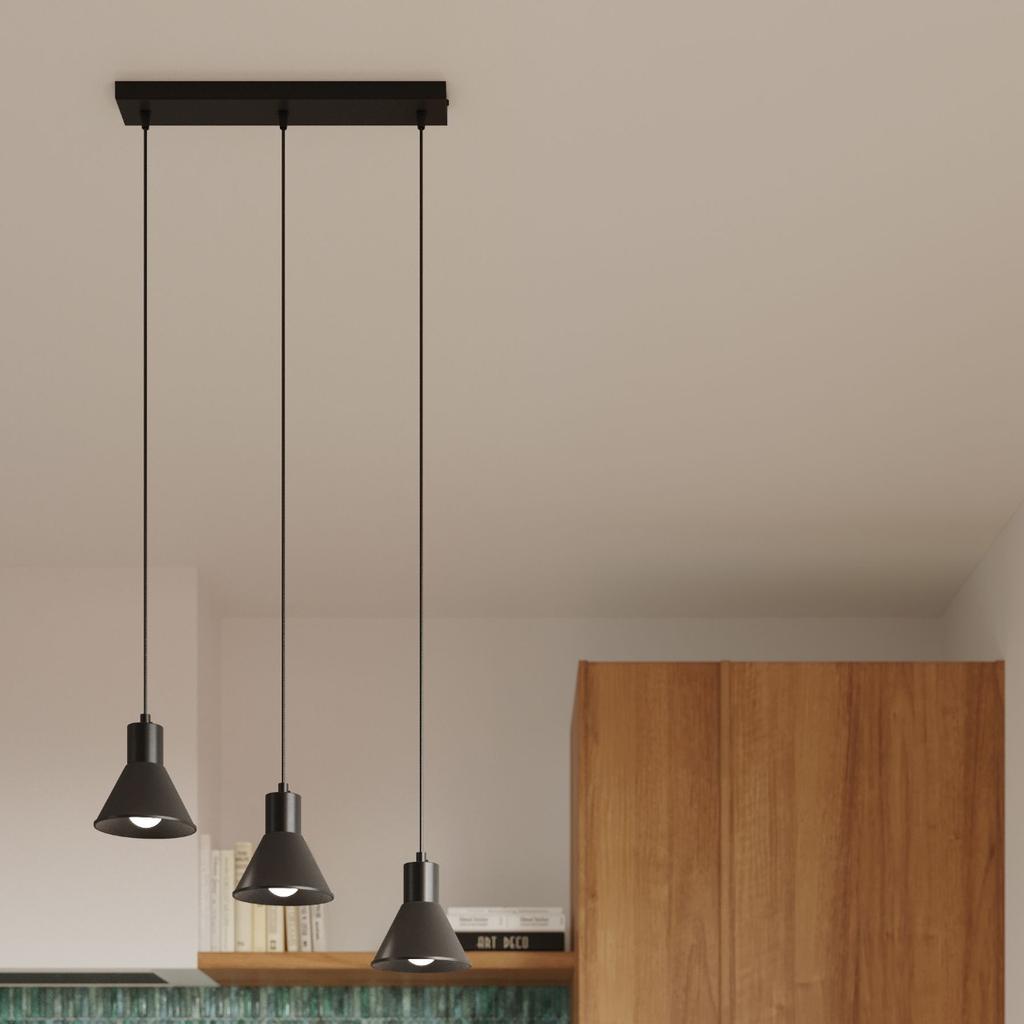 Lampa Wisząca Tazilo 3 E27 Czarny Lumilo 09.729.86