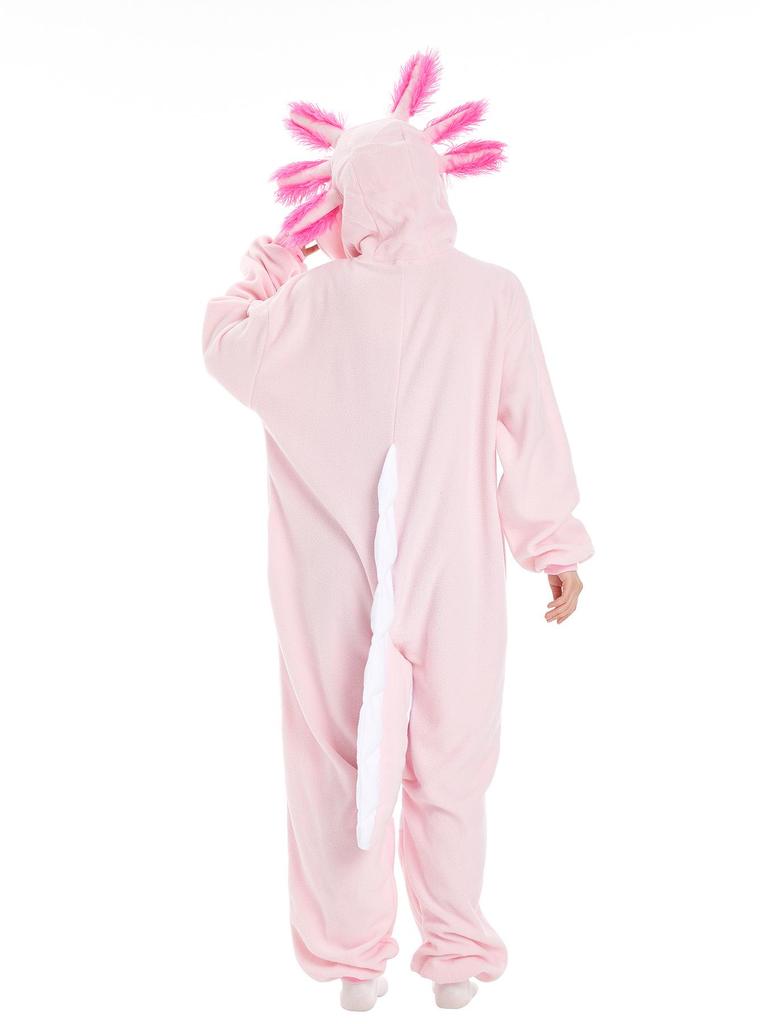 Black & White Dragon Cartoon Onesie Pajamas, Couple Style, Medium-Thick, Plus Size Homewear.