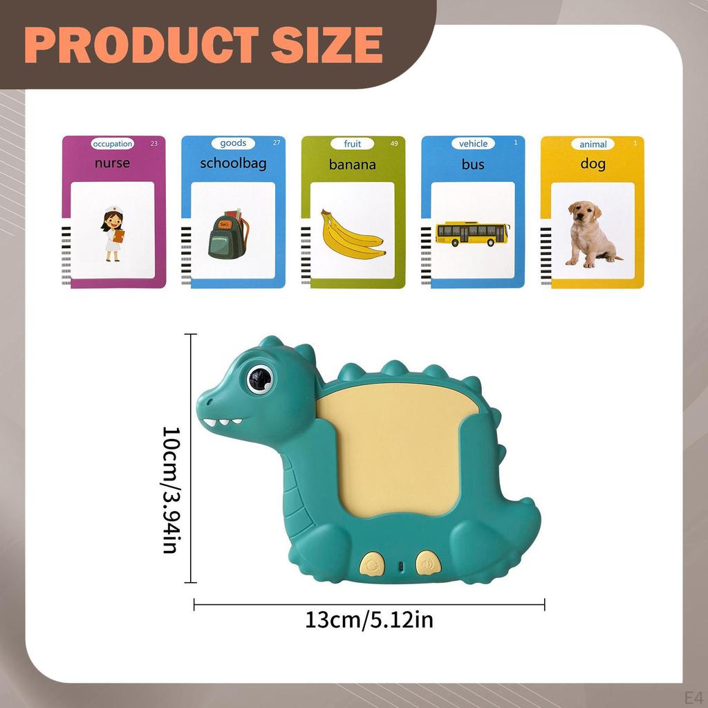 English Talking Flash Cards Early Education Learning Activities Interactive Portable Sensory Toy for