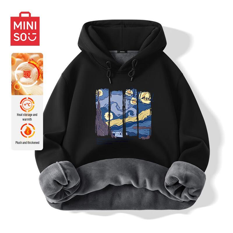 MINISO Men s Fleece Lined Hooded Sweatshirt 3XL 2598₽