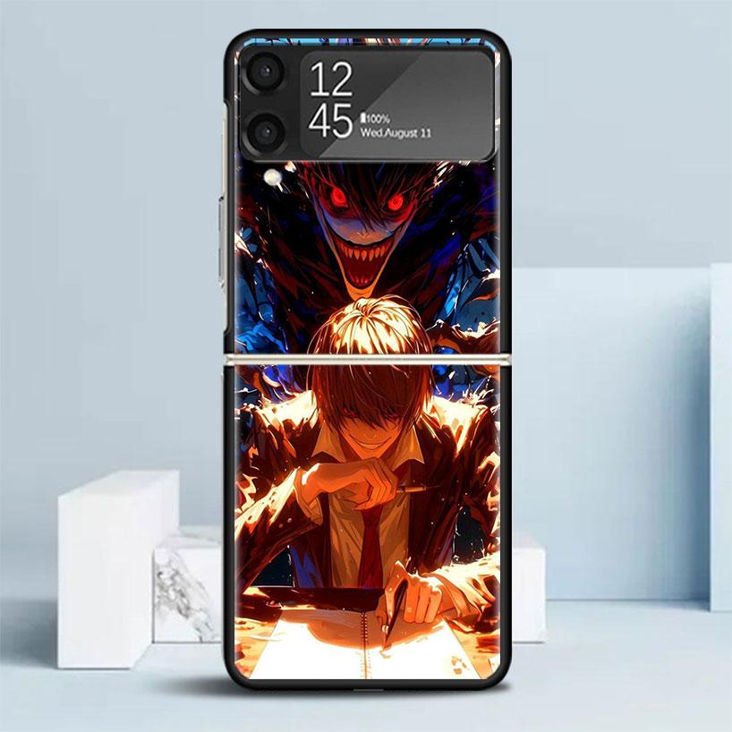 N-Note D-Death Yagami Light Phone Case For Samsung Galaxy Z Flip7 Flip6 5G Flip5 Flip4 Flip3 ZFlip 7 6 3 4 5 Shockproof Back Cov