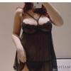 1692 Plus Size Mesh Lace Push-up Lingerie for Women - Sexy, High-Quality Support Pajamas