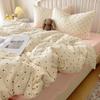 Class A Mother and Baby Grade Pure Washed Cotton Four-piece Set Ins Small Fresh Bed Sheet Quilt Cover Student Dormitory Style Bedding Set