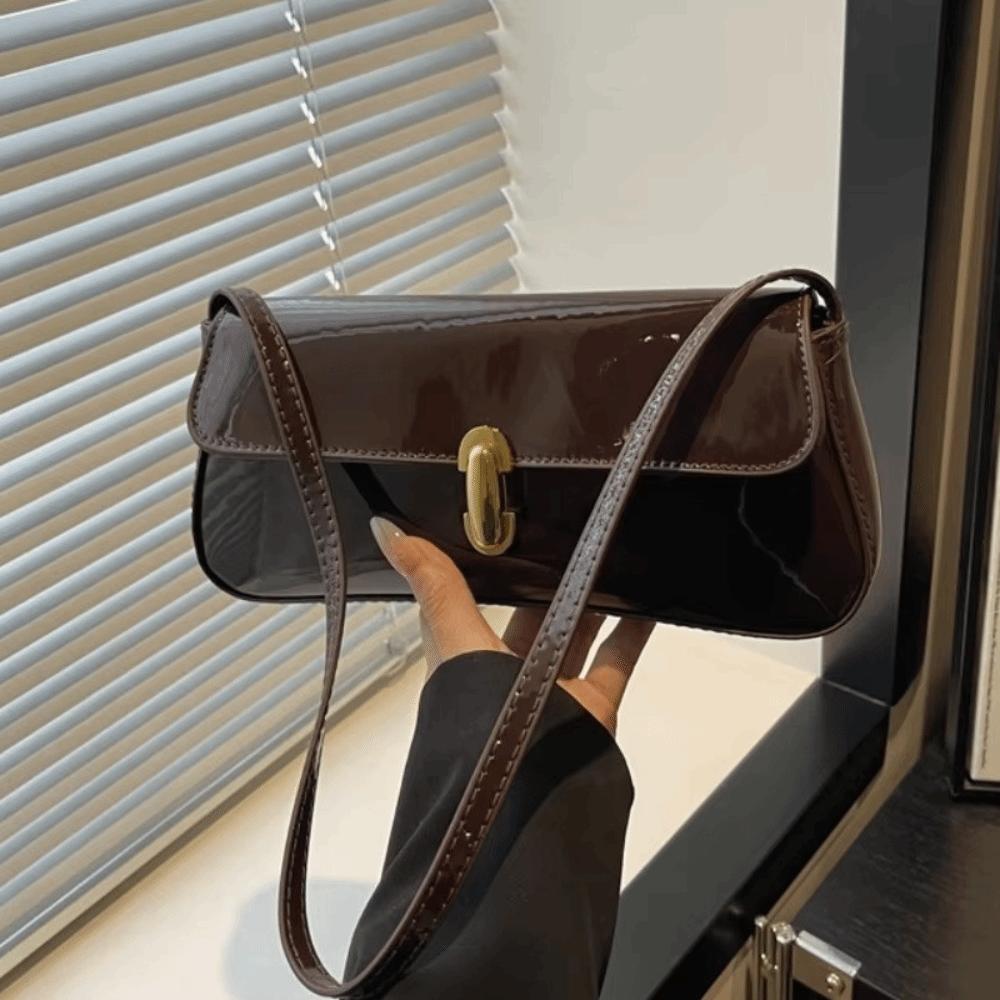 PU Vintage Underarm Bag Flap Decor Handbag New Tote Bag  Party