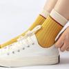 5 Pairs Women Candy Color Splicing Design Socks, Mid-tube Ribbed, Breathable, Sweat-absorbent, High Elastic