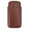 Cigarette Case Leather 3pcs Capacity Portable Cigar Storage Box with   for Outdoor