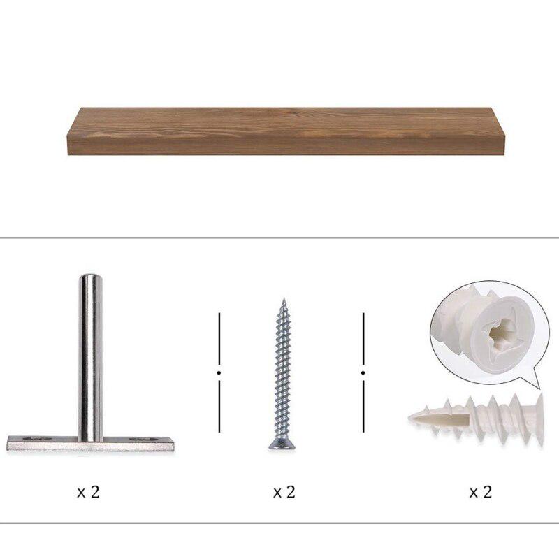 Nástěnné rustikální plovoucí police Nástěnný výstavní regál Dekor Plovoucí police Dřevěná nástěnná police Domácí ložnicový úložný regál