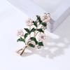 Accessories Flower Pearl with Rhinestones Brooch Jewellery Alloy Painting Oil Brooch Female Perfect Gift for Couples