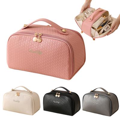 Reise Make-up Tasche Damen Wasserdichter Kosmetik Organizer mit Tragegriff Kulturtasche mit Nassfach für Geschäftsreisen Urlaub