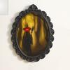 Halloween Holographic Witch Mirror Spooky Wall Mirror with Creepy Red Eyes for Haunted House Bedroom Indoor Decoration