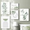 Bogen Runde Linie Eukalyptus Grüne Geometrie Abstrakte Nordic Poster Und Drucke Kunst Leinwand Malerei Wand Bilder Wohnzimmer Dekor