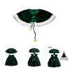 Gorgeous Women Christmas Tree Cosplay Costume Plus Size Xmas Dress Cloak Hat Party