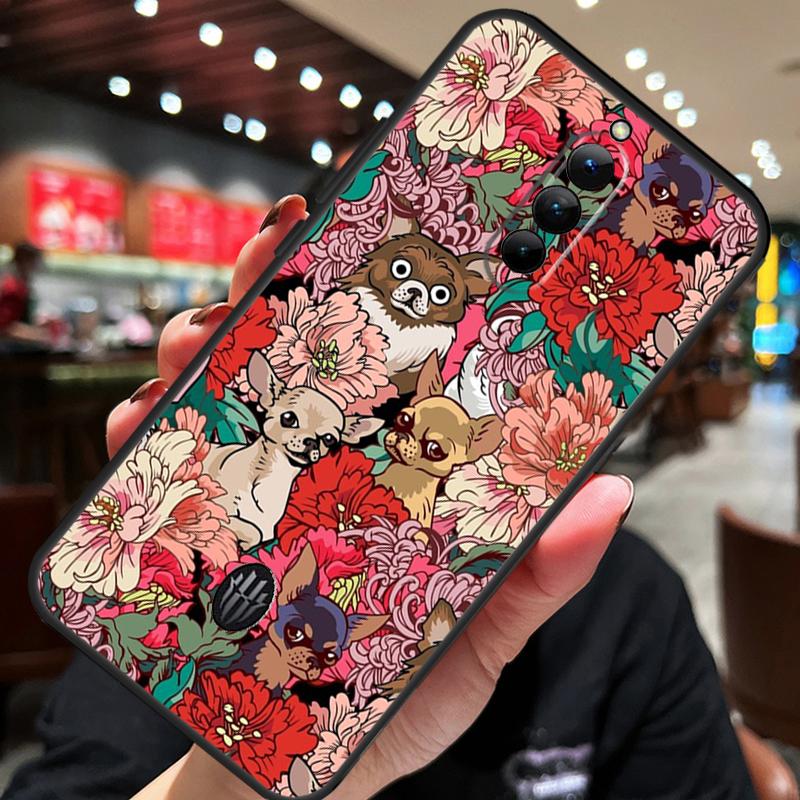 Chihuahua Face Floral Dog Case For ZTE Nubia Red Magic 10S 10 8 9 8S 9S 11 Pro Plus 5G 6R 6 7 6S 7S Pro 10 Air Cover
