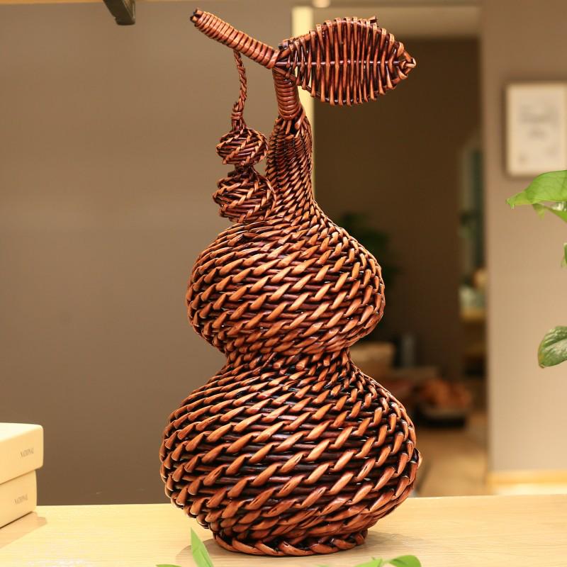 Gourd Ornament - Handmade Rattan Woven Willow Decor, Creative Gift Idea