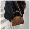 Retro-Texture Bowling Bag: Casual Commute & Niche Design with a Simple, Textured Pillow-Style Shoulder Bag