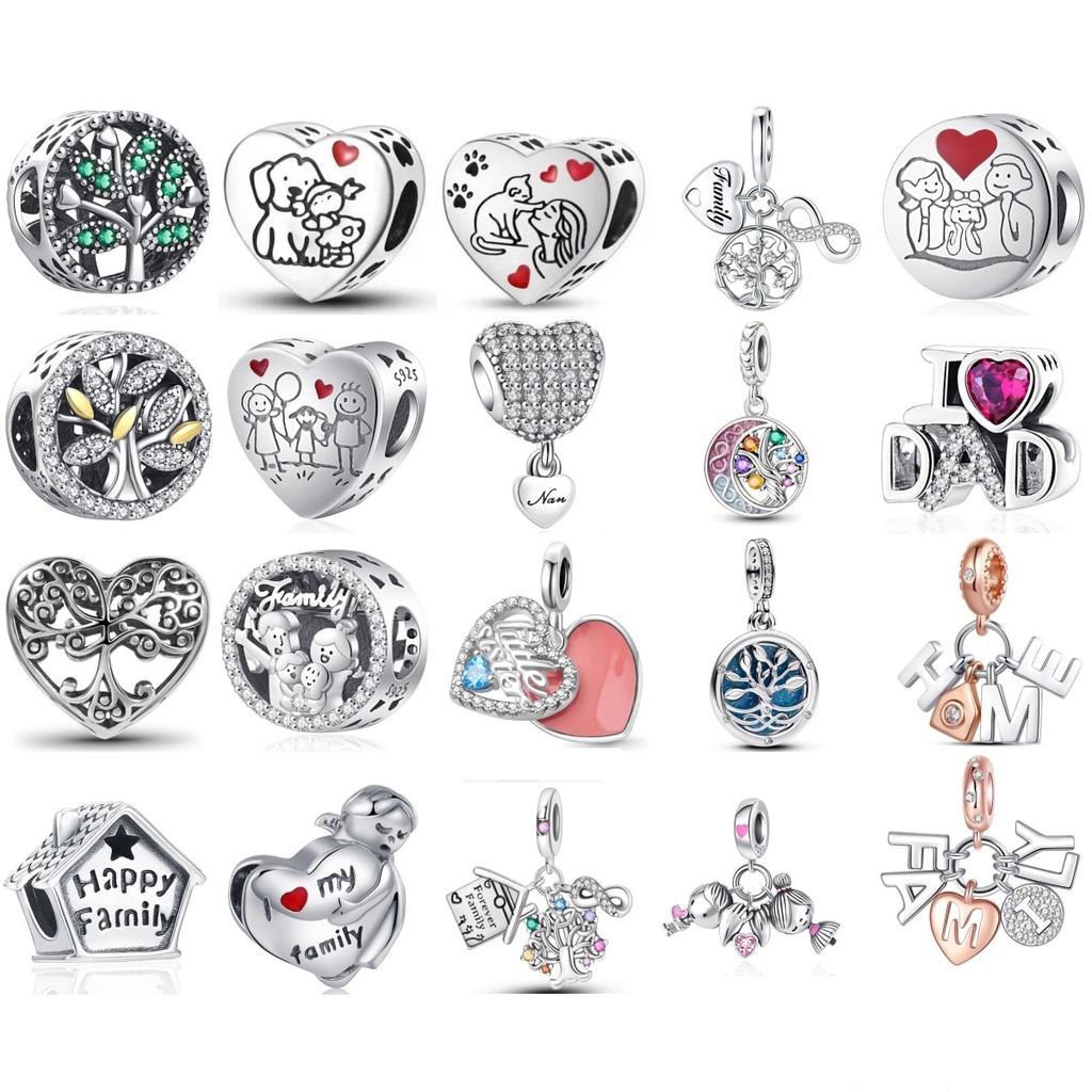 House Friendly Family Charm Fit Original Bracelet Shining Bead Diy Women Jewelry Giftcopper Trinket Jewelry Party Gift