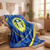 Leeds United Football Print Flannel Blanket Soft Warm Sofa Bed Throw Blanket For Home Office Bedroom